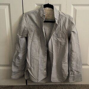Men's Rag & Bone Nautical Blue & White Striped Button Down Shirt sz Small